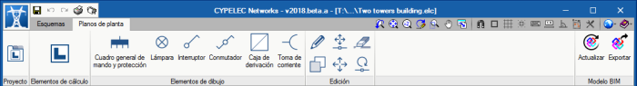 CYPELEC Networks. Solapa "Planos de planta"